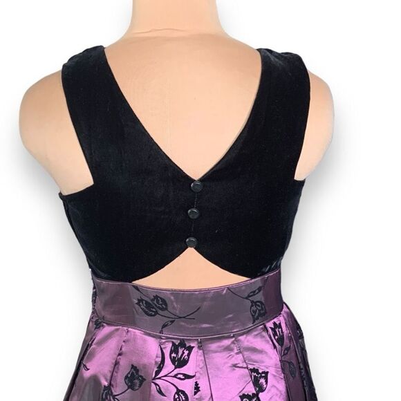 Vintage Black and Purple Prom Dress - Picture 7 of 12